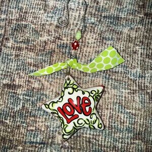 Glory Haus LOVE red and green star ornament